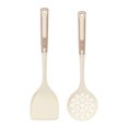 thumbnail image 1 of REGALWOVEN Cooking Utensil Set, Silicone Color-blocked Round Holes Kitchen Utensils with Silicone Brownish Yellow B 2, 1 of 5