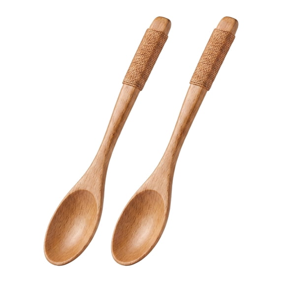 REGALWOVEN Cooking Utensil Set, Wood Kitchen Utensils for Non Stick Cookware Natural B 2