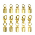 thumbnail image 1 of REGALWOVEN Cord End Cap Lobster Claw Clasp End Caps for DIY Bracelets Necklaces 5Pcs Gold Tone 4.500 mm, 1 of 5