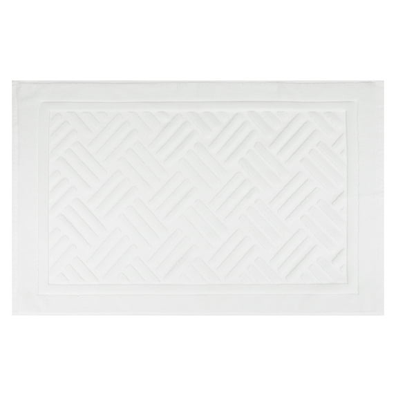 REGALWOVEN Cotton Bath Mat Towel, Luxury Absorbent Floor Rug for Hotel Spa Shower Bathroom Towels Beige 20" x 32"