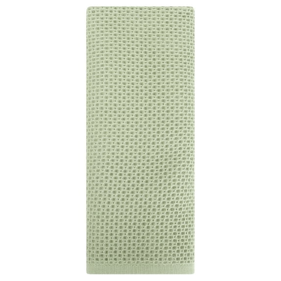REGALWOVEN Cotton Hand Towel Set, 13" x 30" Solid Waffle Hand Towels, Soft Towels for Bathroom, Hotel and Spa Light Green 1-Piece