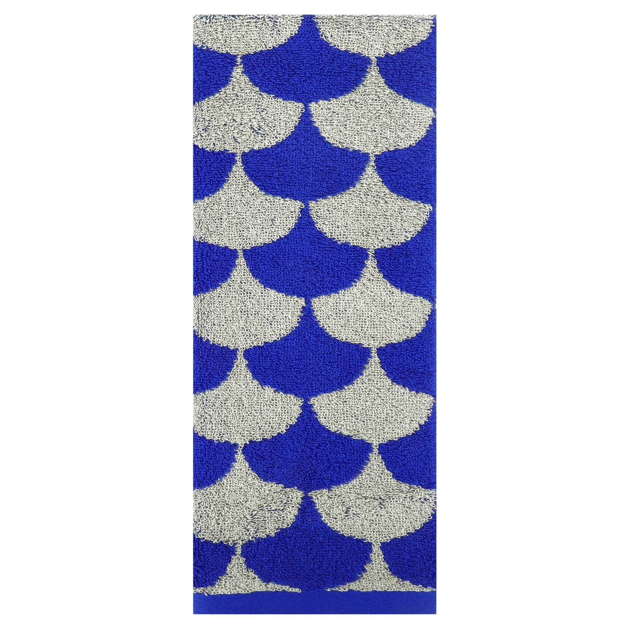 REGALWOVEN Cotton Hand Towels, Geometric Absorbent Soft Decorative Hand Towel for Bathroom, Hand, Face, Gym, Spa Blue 1-Piece
