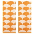 thumbnail image 1 of REGALWOVEN Cotton Hand Towels, Geometric Absorbent Soft Decorative Hand Towel for Bathroom, Hand, Face, Gym, Spa Orange 2-Piece, 1 of 5