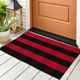 thumbnail image 1 of REGALWOVEN Cotton Plaid Area Rug Checkered Rug for Porch, Red Black 35"x24", 1 of 8