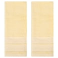 thumbnail image 1 of REGALWOVEN Cotton Soft Decorative Hand Towels, Geometry Pattern Hand Towel for Bathroom, Kitchen, Hotel Cream 2 Piece, 1 of 5