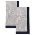 thumbnail image 1 of REGALWOVEN Cotton Striped Hand Towel, 13 x 29 Inches Soft Absorbent Bathroom Hand Towels for Bathroom, Kitchen, Gym, Spa, Hotel Blue 2pk, 1 of 7