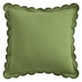 thumbnail image 1 of REGALWOVEN Cotton Throw Pillow Covers Cushion Cases, Scalloped Wavy Edge Designs, Match for Home Decor, Pack of 1 Green 18" x 18", 1 of 6