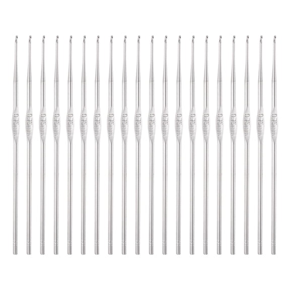 REGALWOVEN Crochet Hook Stainless Steel Metal Knitting Needles for DIY Craft Lace Yarn 0.75mm(US Size 14)