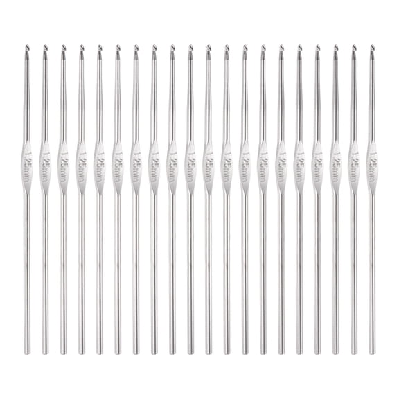 REGALWOVEN Crochet Hook Stainless Steel Metal Knitting Needles for DIY Craft Lace Yarn 1.25mm