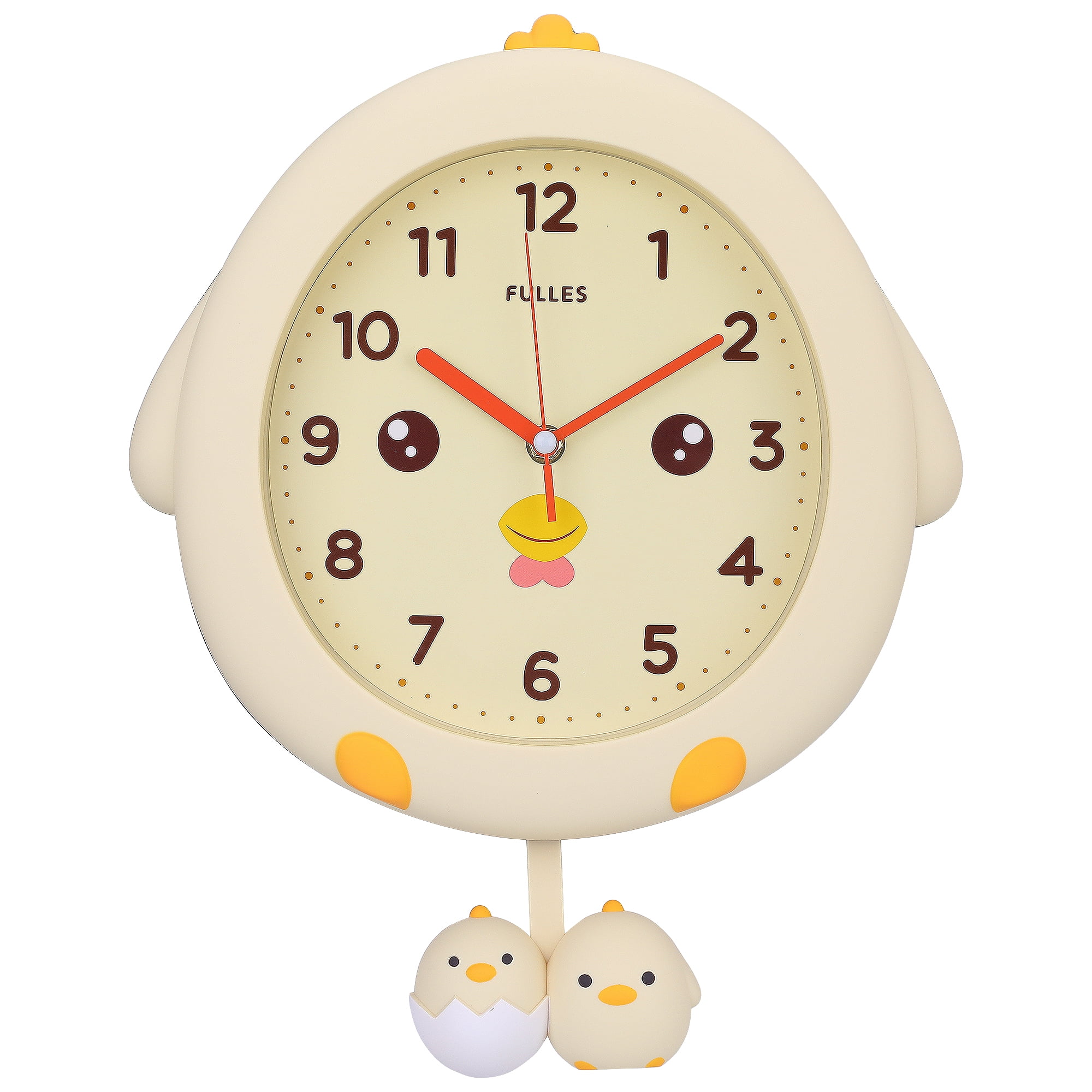 REGALWOVEN Cute Duck Wall Clock, Cartoon Animal Silent Non Ticking ...