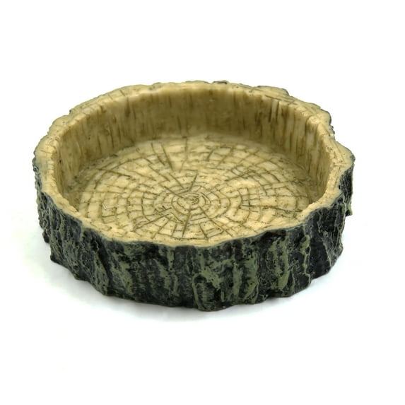 REGALWOVEN Dark Green Resin Bowl Feeding Plate Food Water Dish for Small Reptiles Turtles