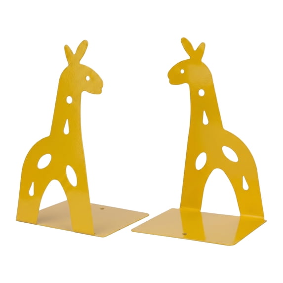 REGALWOVEN Decorative Metal Bookends with Hollow Tree Design, Book Ends for Shelves, Non-Skid Bookshelf Organizer Yellow 5.1"L x 4.3"W x 8.7"H