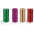thumbnail image 1 of REGALWOVEN Decorative Metallic Bakers Twine, Wrapping Twine String Rope DIY Tie Gift Packing Beige & Purple & Red & Green, 1 of 6