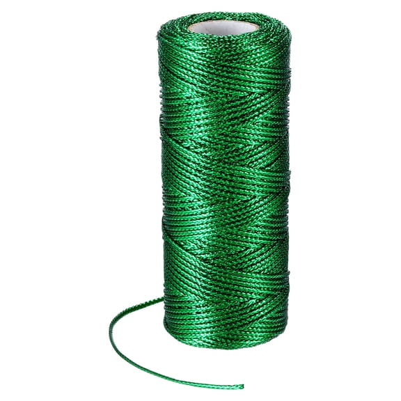 REGALWOVEN Decorative Metallic Bakers Twine, Wrapping Twine String Rope DIY Tie Gift Packing Green 1