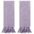 thumbnail image 1 of REGALWOVEN Decorative Turkish Hand Towels, Cotton Absorbent Soft Bath Towel Set for Bathroom, Kitchen, Face, Yoga, Gym Purple 2-Piece, 1 of 5