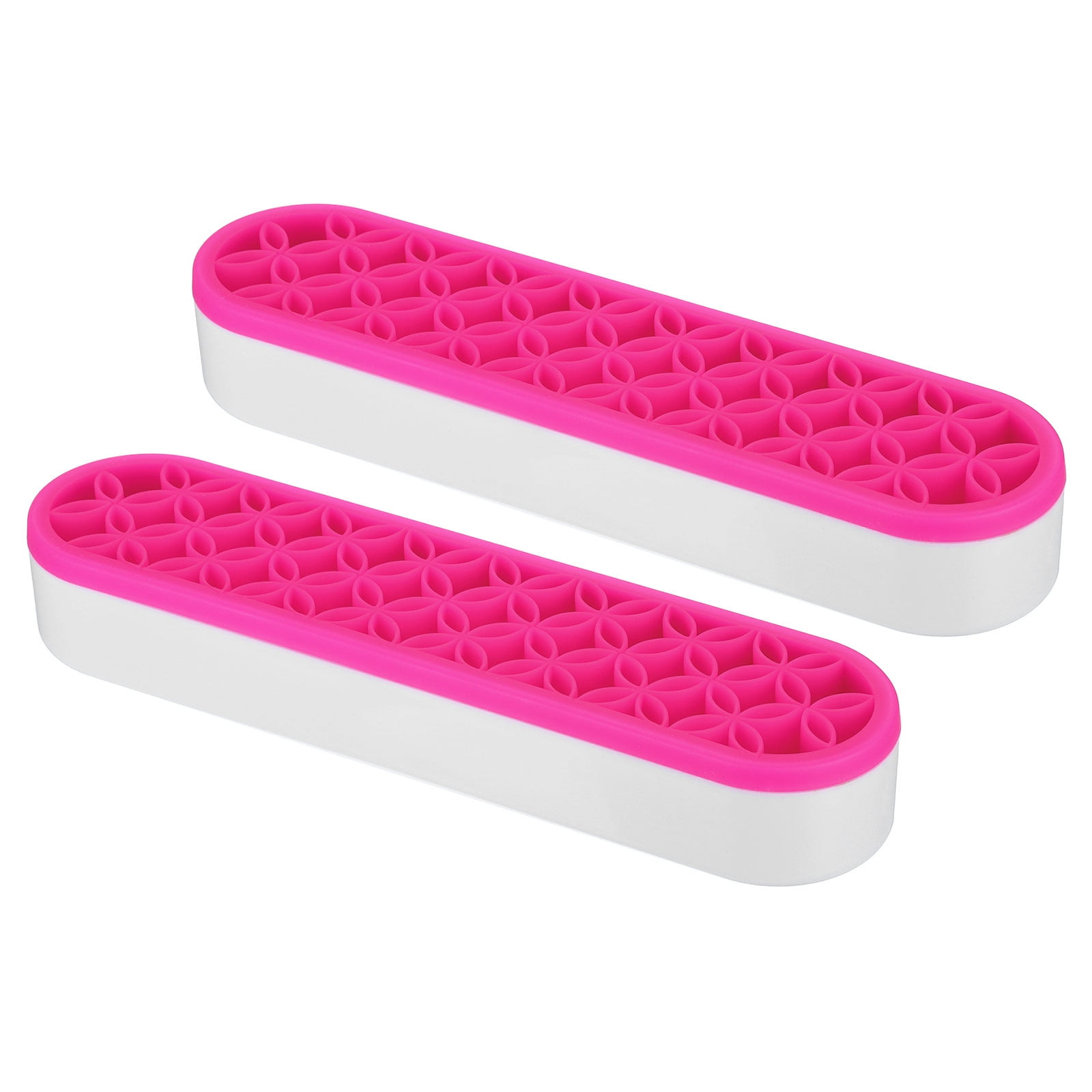 REGALWOVEN Diamond Painted Pen Holder, Silicone Makeup Brush Holder Storage Box rose red