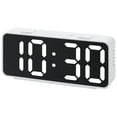 thumbnail image 1 of REGALWOVEN Digital Alarm Clock Adjustable Brightness, Dual Alarms, USB Charging Ports for Bedroom/Dorm White 5.1"L x 1.0"W x 2.2"H, 1 of 6