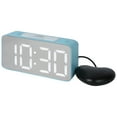 thumbnail image 1 of REGALWOVEN Digital Alarm Clock Large LED Display, Dual Alarms, Wired Bed Shaker Dimmable For Bedroom/Dorm Blue 6.7"L x 2.0"W x 3.1"H, 1 of 5