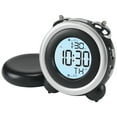 thumbnail image 1 of REGALWOVEN Digital Alarm Clock Large LED Display, Dual Alarms, Wired Shaker for Bedroom/Dorm Black 4.3"L x 2.4"W x 4.3"H, 1 of 5