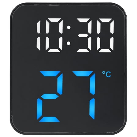 REGALWOVEN Digital Alarm Clock, Large LED Display, Three Alarms, Voice Control for Bedroom/Dorm Blue 3.9"L x 1.6"W x 4.3"H