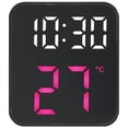 thumbnail image 1 of REGALWOVEN Digital Alarm Clock, Large LED Display, Three Alarms, Voice Control for Bedroom/Dorm Rose Red 3.9"L x 1.6"W x 4.3"H, 1 of 5