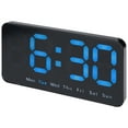 thumbnail image 1 of REGALWOVEN Digital Dual Alarm Clock, Big Numbers Display Dimmable Wall Clocks, Temperature, Day of Week, DST Desk Alarms Blue 8.3"L x 1.2"W x 4.3"H, 1 of 7