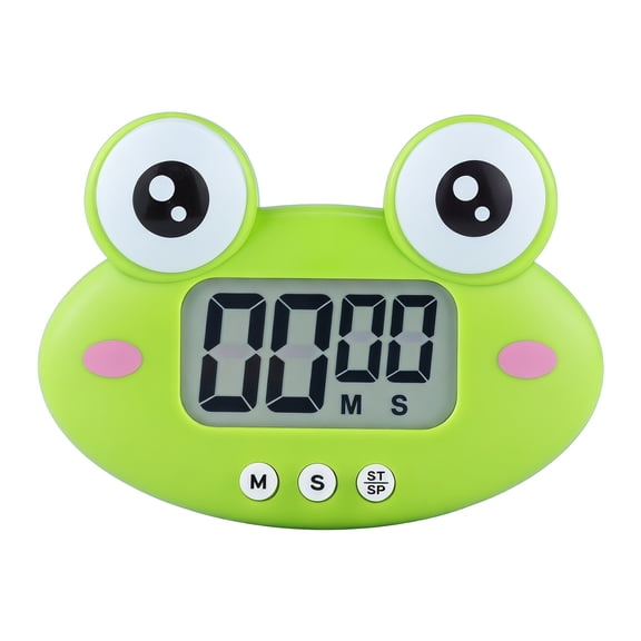 REGALWOVEN Digital Kitchen Timer, Loud Alarm Clock with Magnetic Backing and Stand, Perfect for Cooking, Study and Exercise Green Frog