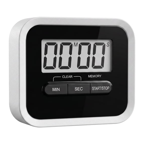 REGALWOVEN Digital Kitchen Timer, Loud Alarm Clock with Magnetic Backing and Stand, Perfect for Cooking, Study and Work Black