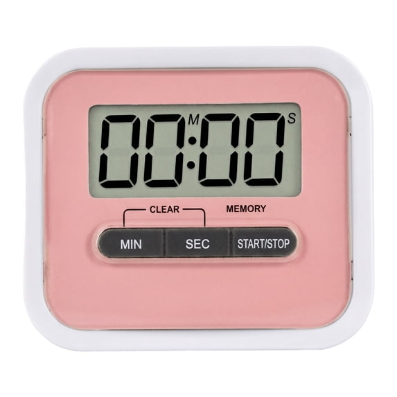 REGALWOVEN Digital Kitchen Timer, Loud Alarm Clock with Magnetic Backing and Stand, Perfect for Cooking, Study and Work Pink