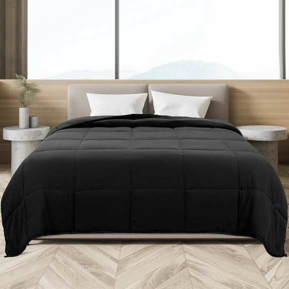 REGALWOVEN Duvet Insert Soft Lightweight Down Substitute Comforter for All Seasons Black Queen