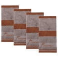 thumbnail image 1 of REGALWOVEN Ear of Wheat Stripe Cotton Hand Towel 13 x 29 Inches, Soft Absorbent Bathroom Towel for Home Decor, Hotel, Spa Brown 4pk, 1 of 7