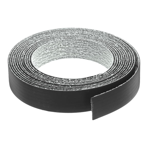 REGALWOVEN Edge Banding, Pre-Glued Embossed Veneer Edging Iron-on Flexible Edge Banding Black 3/4 Inch x 10ft