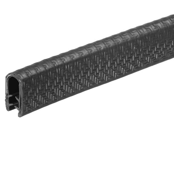 REGALWOVEN Edge Trim Black U Shape Edge Protector Rubber with Steel Clips Fits 5/64"-9/64" Edge 8.2Ft