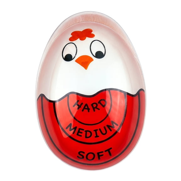 REGALWOVEN Egg Timer for Boiled Eggs – Color Changing Indicator Tells When Eggs Are Ready, Resin Timer for Perfect Hard & Soft Boiled Eggs Red