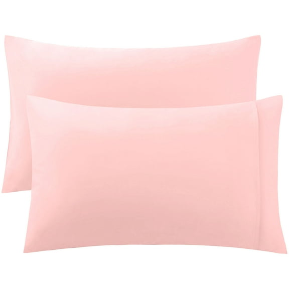 REGALWOVEN Egyptian Cotton Pillowcases 2Pcs Queen Pillow Covers, 20"x30" Coral Pink