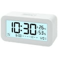 thumbnail image 1 of REGALWOVEN Electric Alarm Clock Adjustable Volume Loud Alarms, Battery Powered Fits Bedroom White 5.7"L x 2.0"W x 3.3"H, 1 of 6
