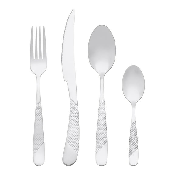 REGALWOVEN Elegant Stainless Steel Flatware Set with Premium Design for Dining Silver 4