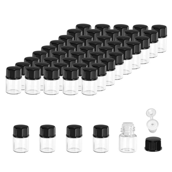 REGALWOVEN Essential Oil Bottles, Glass Bottles with Orifice Reducer Sample Vial Storage ml 1.00