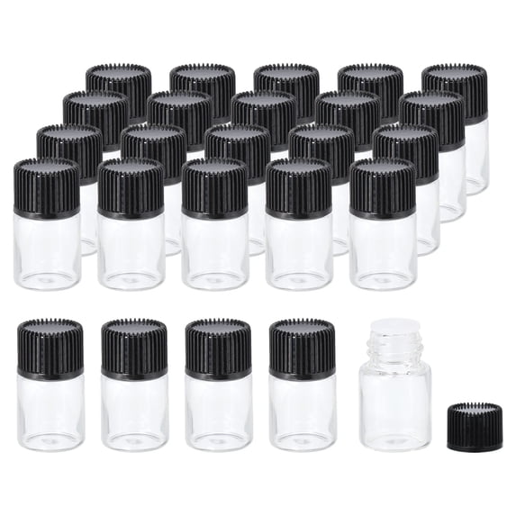 REGALWOVEN Essential Oil Bottles Glass Bottles with Orifice Reducer for Storage Black ml 2.00