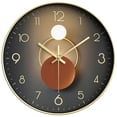 thumbnail image 1 of REGALWOVEN Exquisite Patterns Wall Clock, Silent Non Ticking Battery Operated Modern Clocks for Home Gold-1 12 inch, 1 of 6