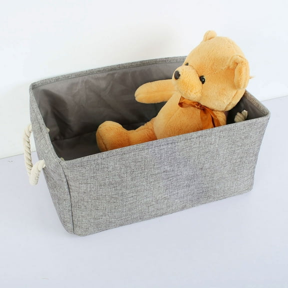 Fabric Storage Bin Basket Closet Blanket Box Container Organizer Gray