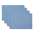 thumbnail image 1 of REGALWOVEN Farmhouse Placemats Set of 4 Cotton Linen Placemats for Dining Table Decor Indoor Outdoor Washable Kitchen Table Mat Wipe Clean Blue 17.7x13inch, 1 of 6