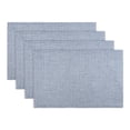 thumbnail image 1 of REGALWOVEN Farmhouse Placemats Set of 4 Cotton and Linen Placemats for Dining Table Decor Washable Kitchen Table Mat Wipe Clean Blue Gray 18.1x11.8inch, 1 of 6