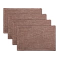 thumbnail image 1 of REGALWOVEN Farmhouse Placemats Set of 4 Cotton and Linen Placemats for Dining Table Decor Washable Kitchen Table Mat Wipe Clean Dark Brown 18.1x11.8inch, 1 of 6