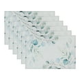 thumbnail image 1 of REGALWOVEN Farmhouse Placemats Set of 6 Linen Placemats for Dining Table Decor Indoor Outdoor Washable Kitchen Table Mat Wipe Clean Light Green 18*12in, 1 of 6