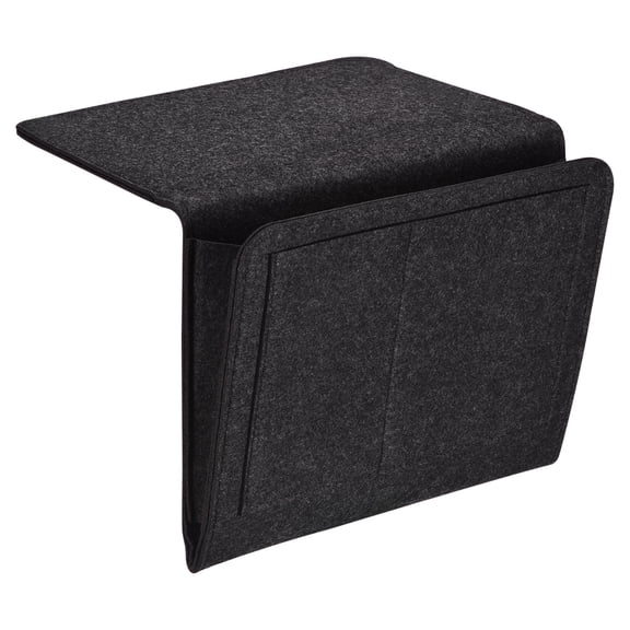 REGALWOVEN Felt Bedside Organizer Bed Hanging Caddy Sofa Desk Bag for Magazine Remotes Phone Tablet Grey 10.6"x8.6"