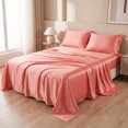 thumbnail image 1 of REGALWOVEN Fitted Sheet, Microfiber Bed Sheets, Soft and Comfortable for All Seasons Pink 1 PC 39.0x74.8 inch, 1 of 5