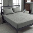 thumbnail image 1 of REGALWOVEN Fitted Sheet, Solid Polyester Bed Sheets, Wrinkle-resistant and Ultra Soft for Comfortable Sleep Grey 1 PC 78.0x79.9 inch, 1 of 5