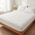 thumbnail image 1 of REGALWOVEN Fitted Sheet, Solid Polyester Bed Sheets, Wrinkle-resistant and Ultra Soft for Comfortable Sleep White 1 PC 39.0x74.8 inch, 1 of 5