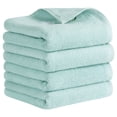 thumbnail image 1 of REGALWOVEN Floral Pattern Cotton Hand Towels Flower Embroidered Soft Absorbent Decorative Towel Set for Bathroom (13 x 30 Inch) Blue 4-Piece, 1 of 5